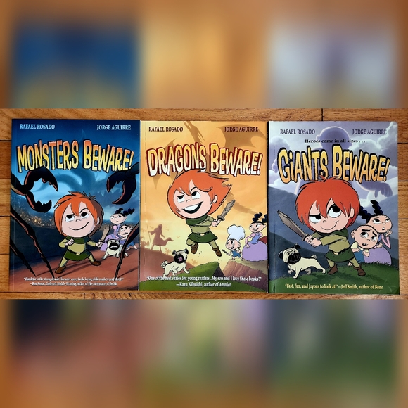 NEW 3 LARGE Graphic Novels MONSTERS BEWARE, DRAGONS BEWARE, GIANTS BEWARE Books - Picture 1 of 2